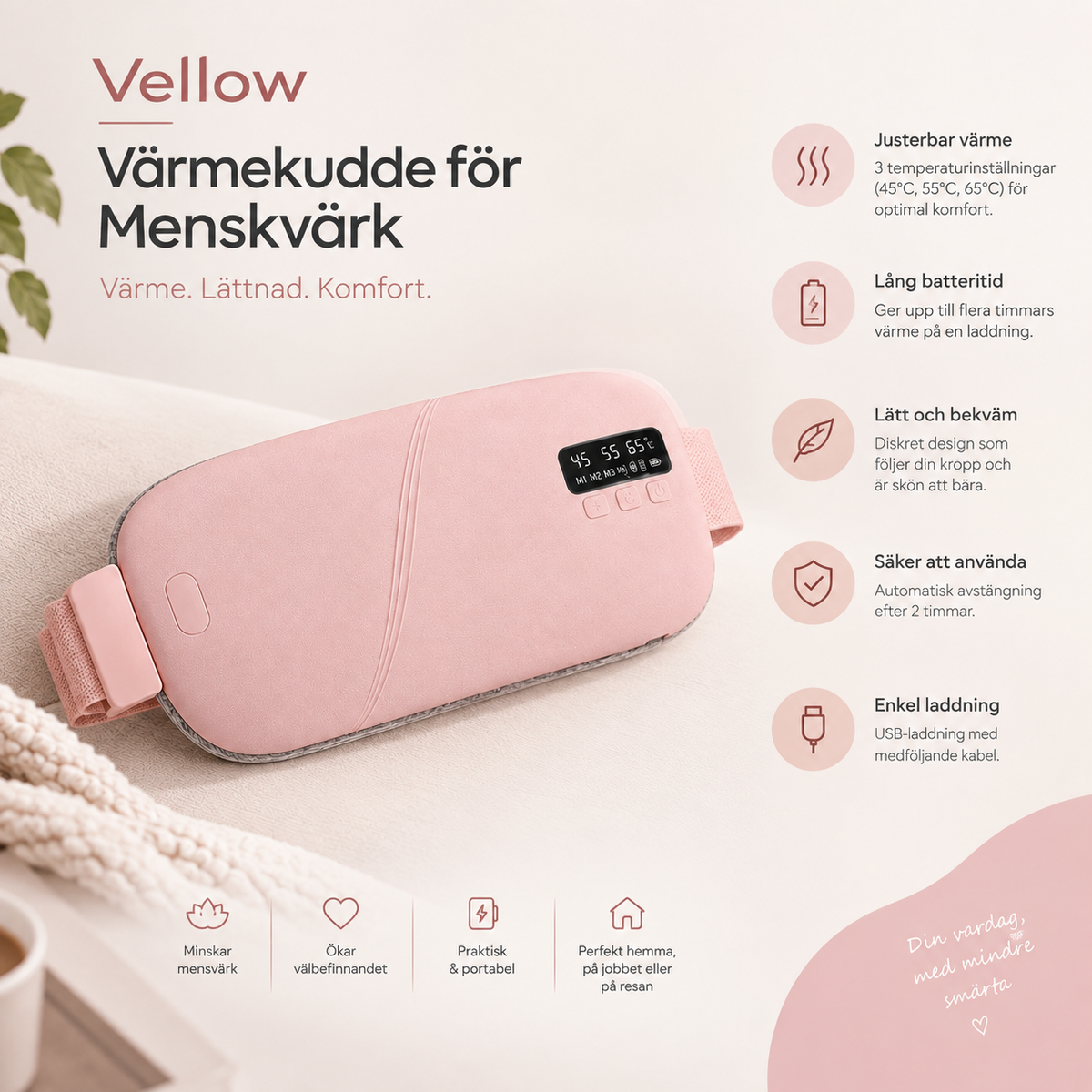 Vellow – Värmande Menskudde